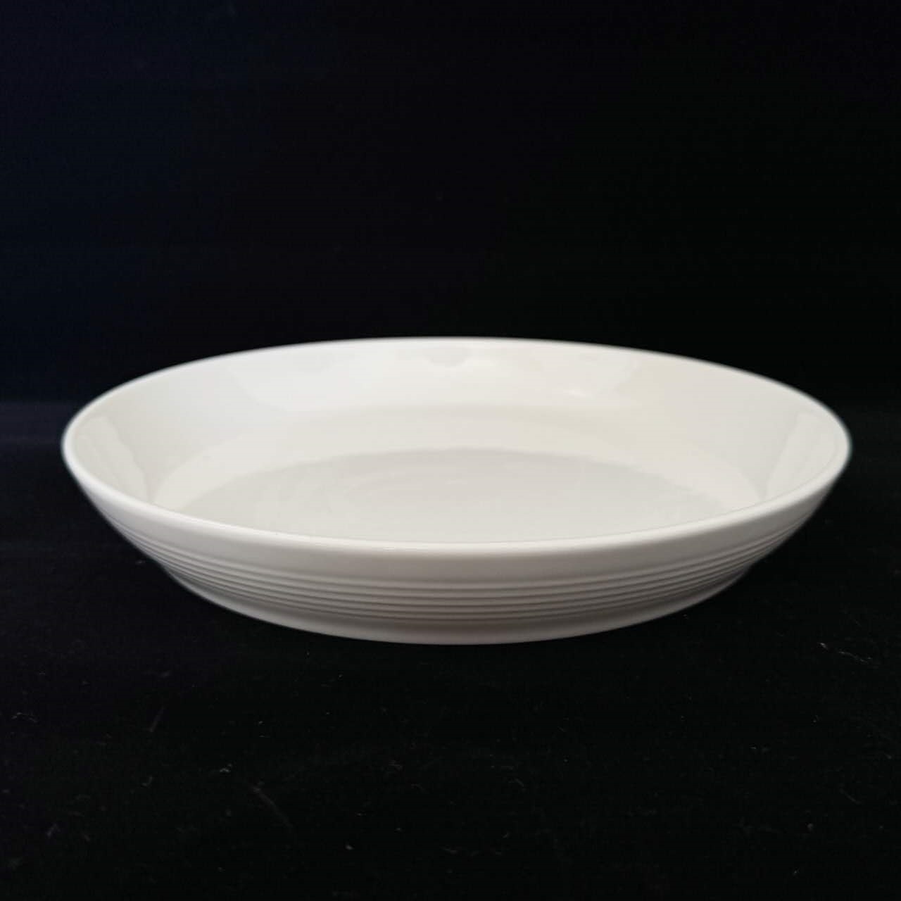 V637-TAB37072-202508260635-00 bulk 24 White Fine Bone China Embossed Side Plate 21cm - Image 1