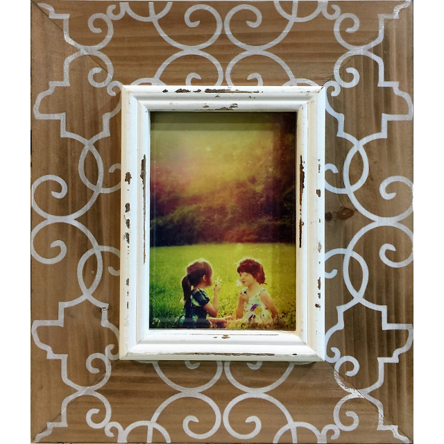 V637-WF-AHF165377-46-202508260355-00 Rustic Single Photo Frame 28cm - Image 1