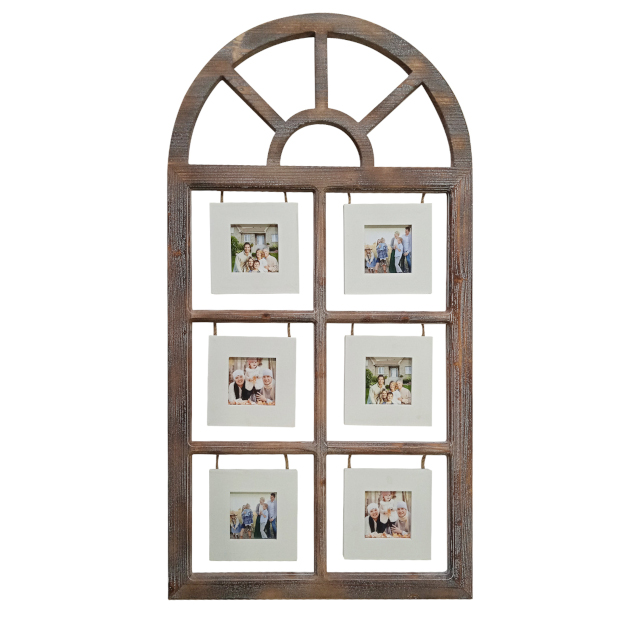 V637-WF-AHF171628-202508260415-00 Arch 6 Collage Hanging Photo Frame 117cm - Image 1