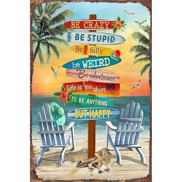 V637-WF-BECRAZY-202508260515-00 Be Crazy Wall Art 20x30cm - Image 1