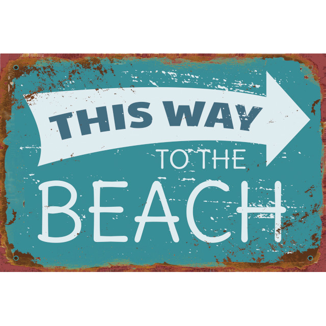 V637-WF-THISWAYBEACH-202508260625-00 This Way Beach Wall Art 30x20cm - Image 1