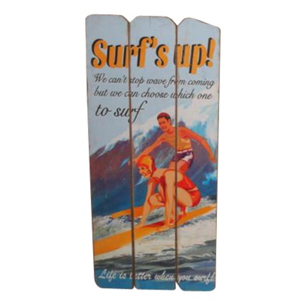 V637-WF-WOO-1000-202508260640-00 Surf Up Wall Art 70cm - Image 1