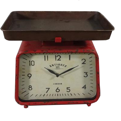 V637-WF-WOO-936-202508260715-00 Antique Scale Inspired Table Clock 39cm - Image 1