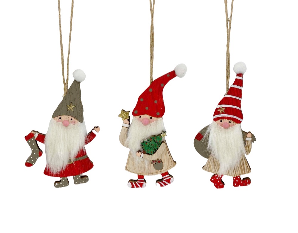 V637-XMS31189-202508260830-00 bulk 36 Xmas Hanging Santa Assort 11cm - Image 1