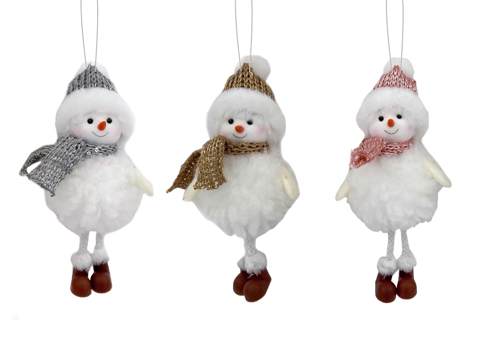 V637-XMS31219-202508260830-00 bulk 24 Xmas Hanging Showman W Scarf Deco Assort 19cm - Image 1
