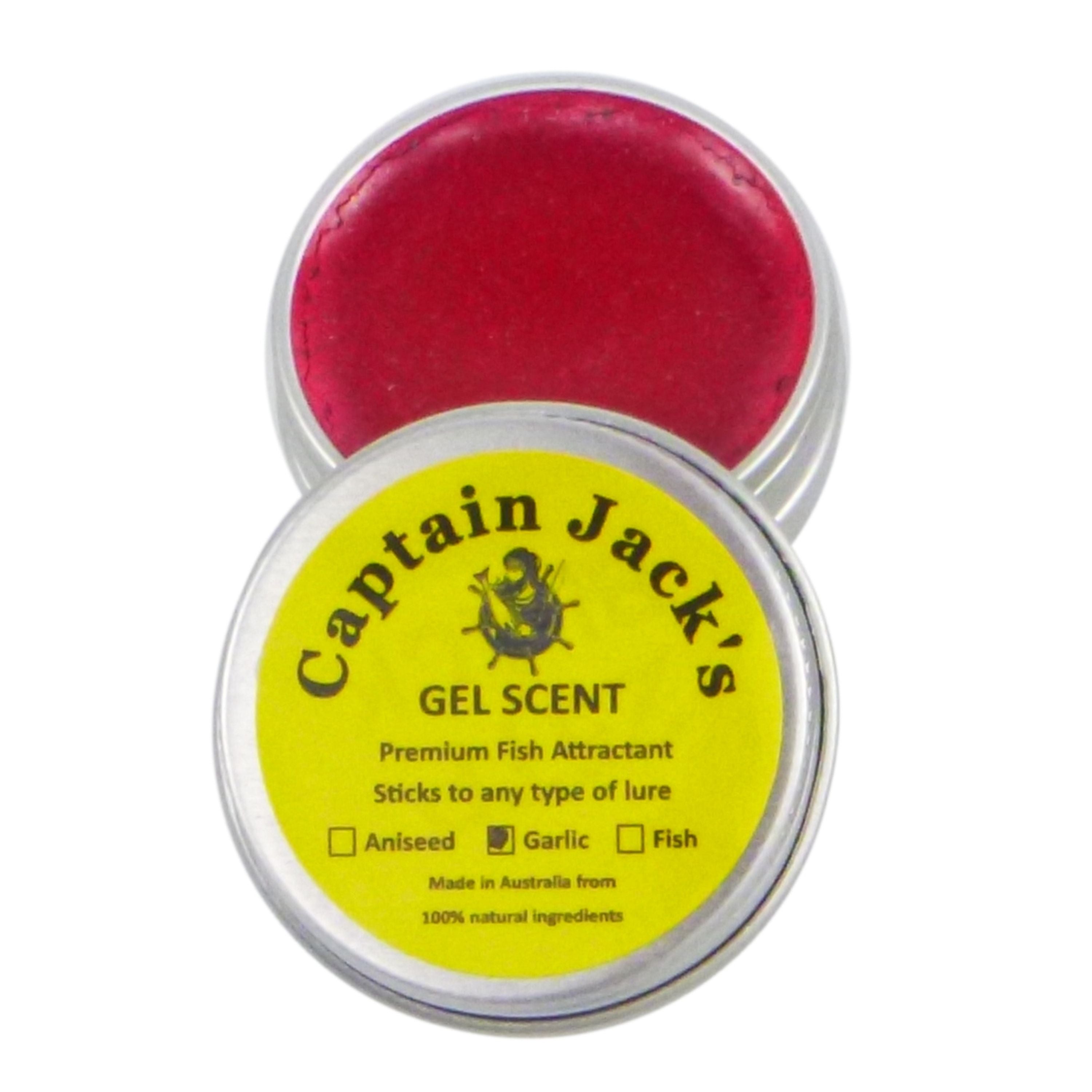 V658-93MC000030003-202507311210-00 Captain Jack's Gel Scent - Garlic, 15 gm Tin - Image 1