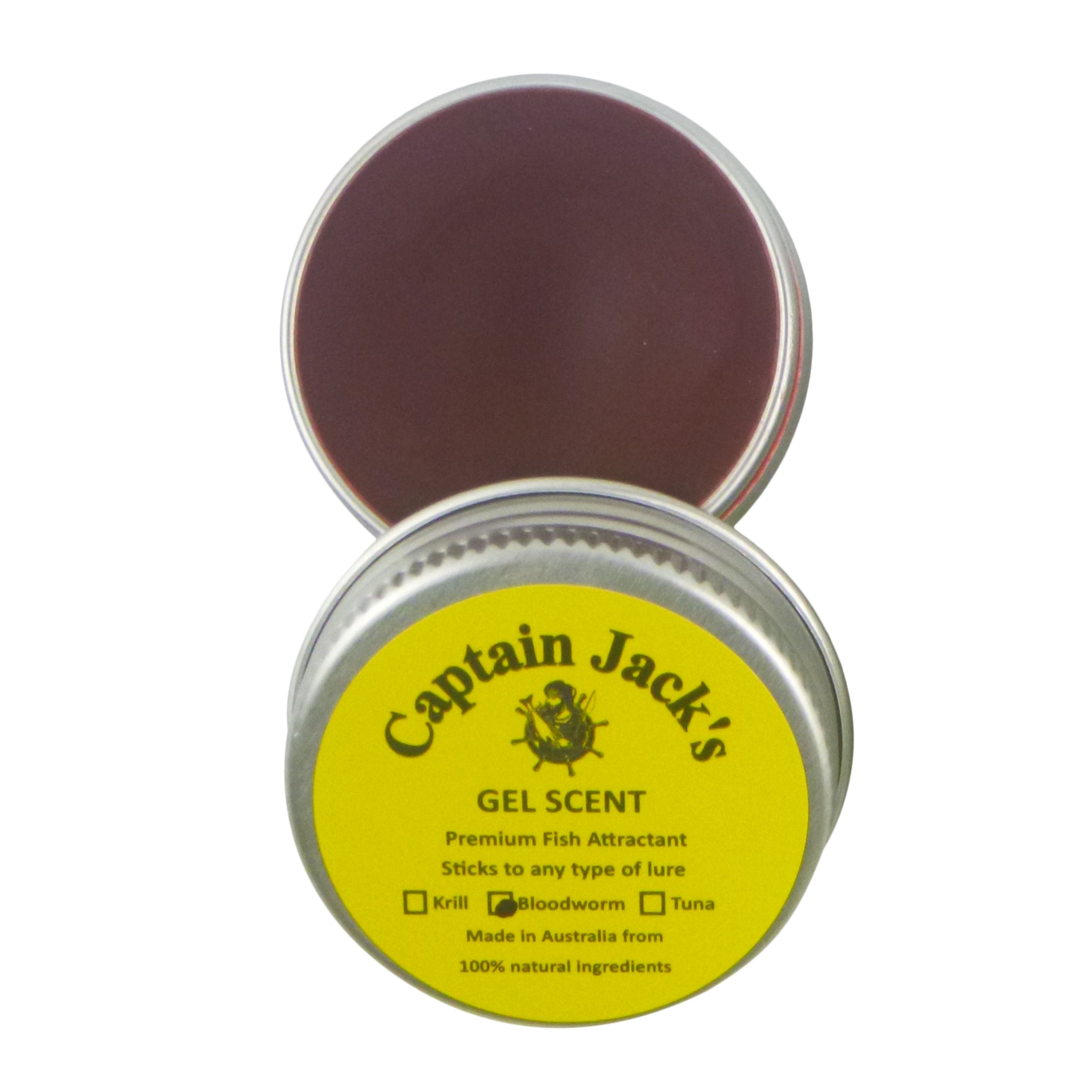 V658-93MC000030104-202507311210-00 Captain Jack's Gel Scent - Bloodworm, 15 gm Tin - Image 1