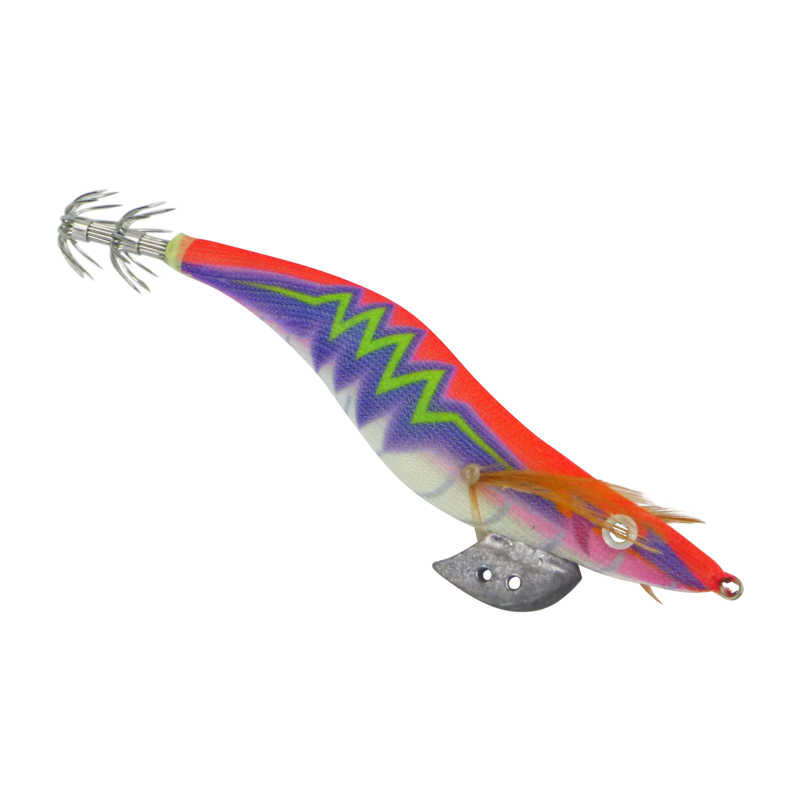 V658-93MC000390113-202507311435-00 Finesse Rumoika Squid Jig, Red Flare, size 3.5, 2 pack - Image 1