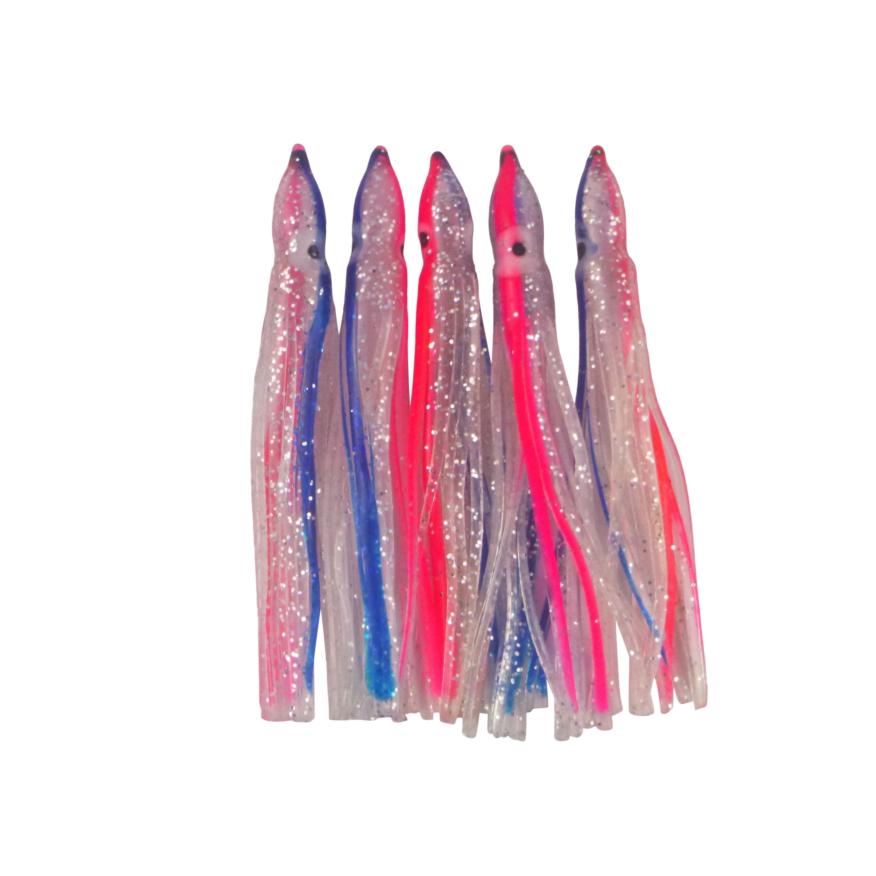 V658-93MC000437009-202507311253-00 Swimerz Octopus Skirts 100mm Silver Stripe, 5 pack - Image 1