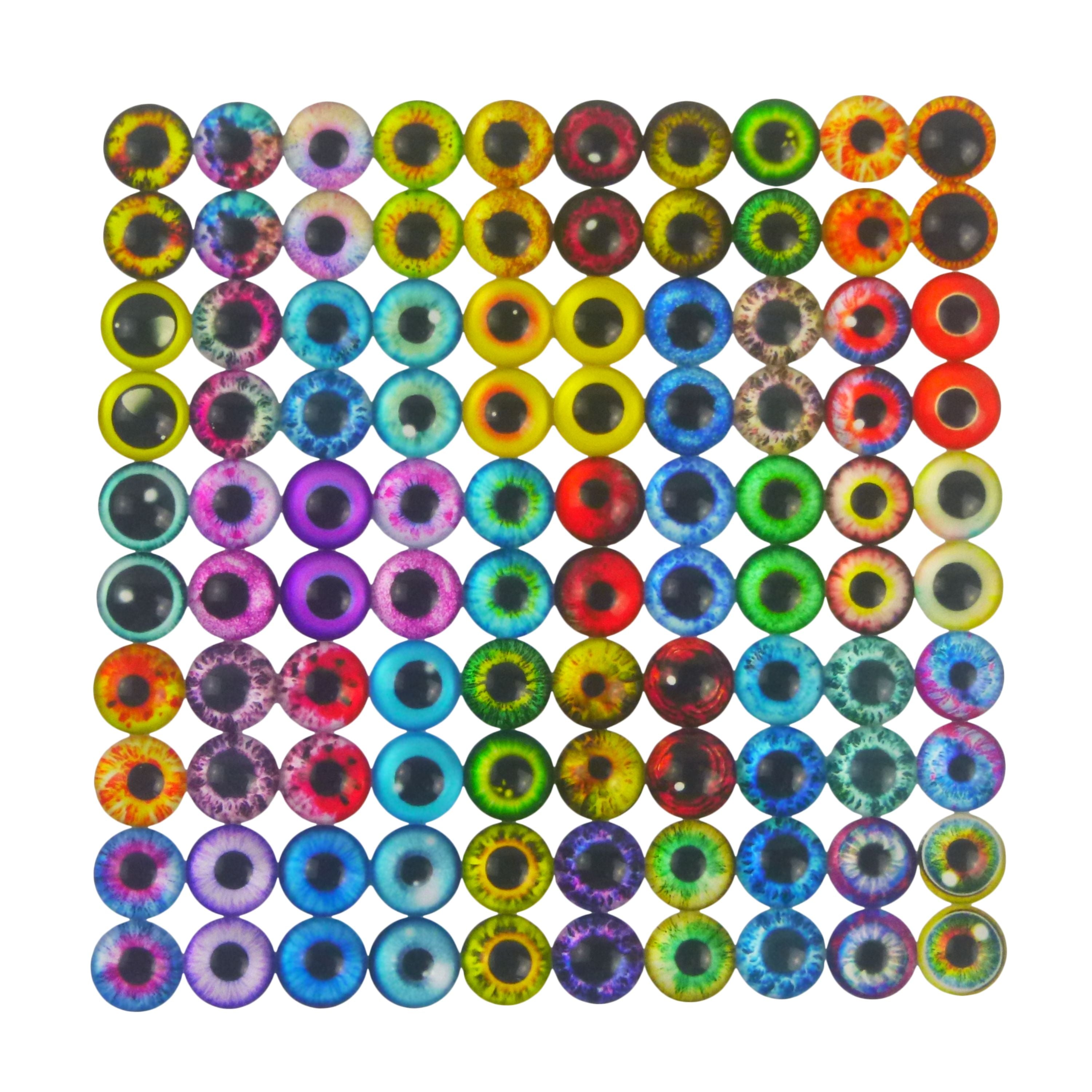 V658-93MC000660202-202507311125-00 Artizan Molded Lure Eyes, 14mmD, 50*2, Qty 100 - Image 1