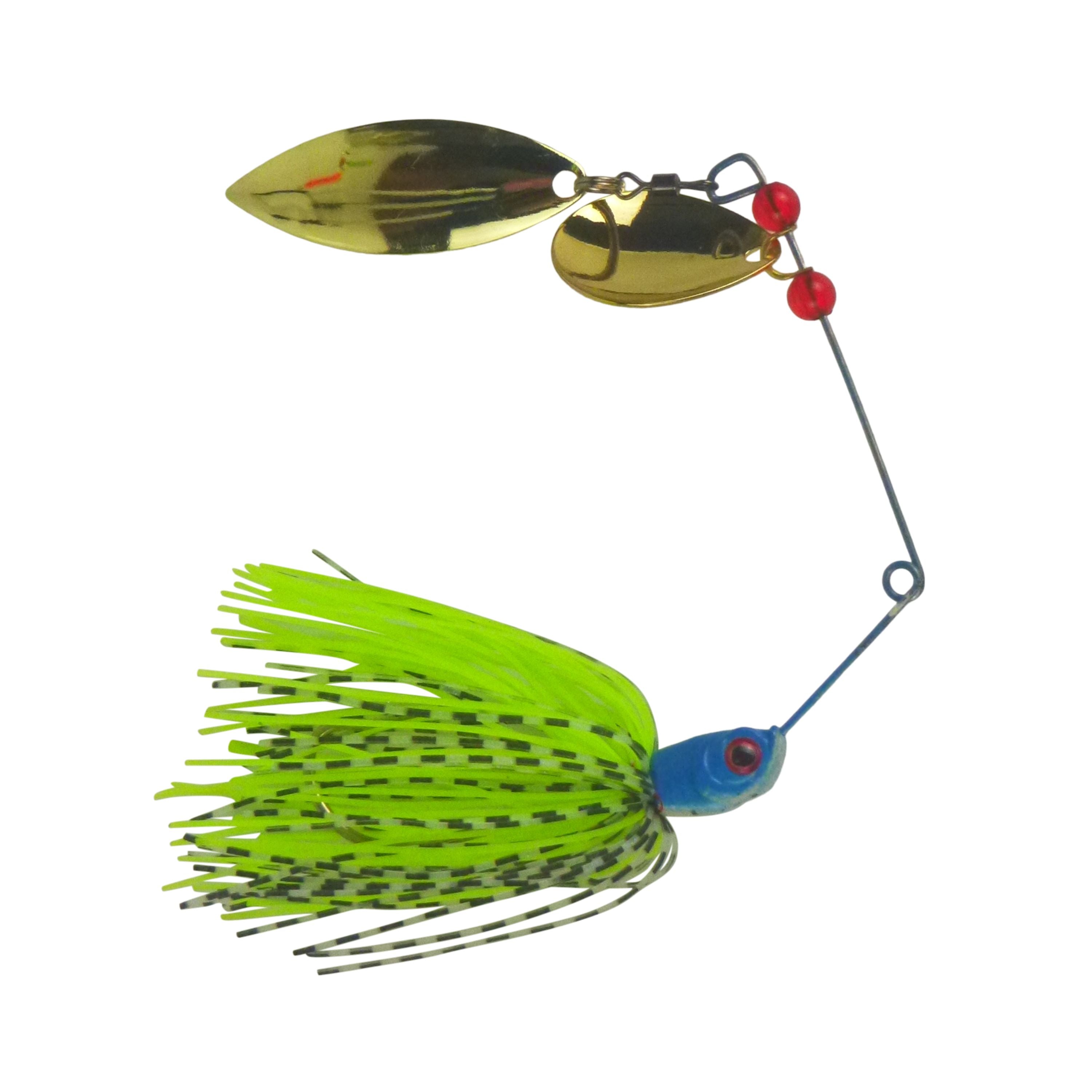 V658-93MC002200012-202507311030-00 Dekoi 18gm LS20 Closed Eye Spinnerbait, Fluro Green, Qty 2 - Image 1