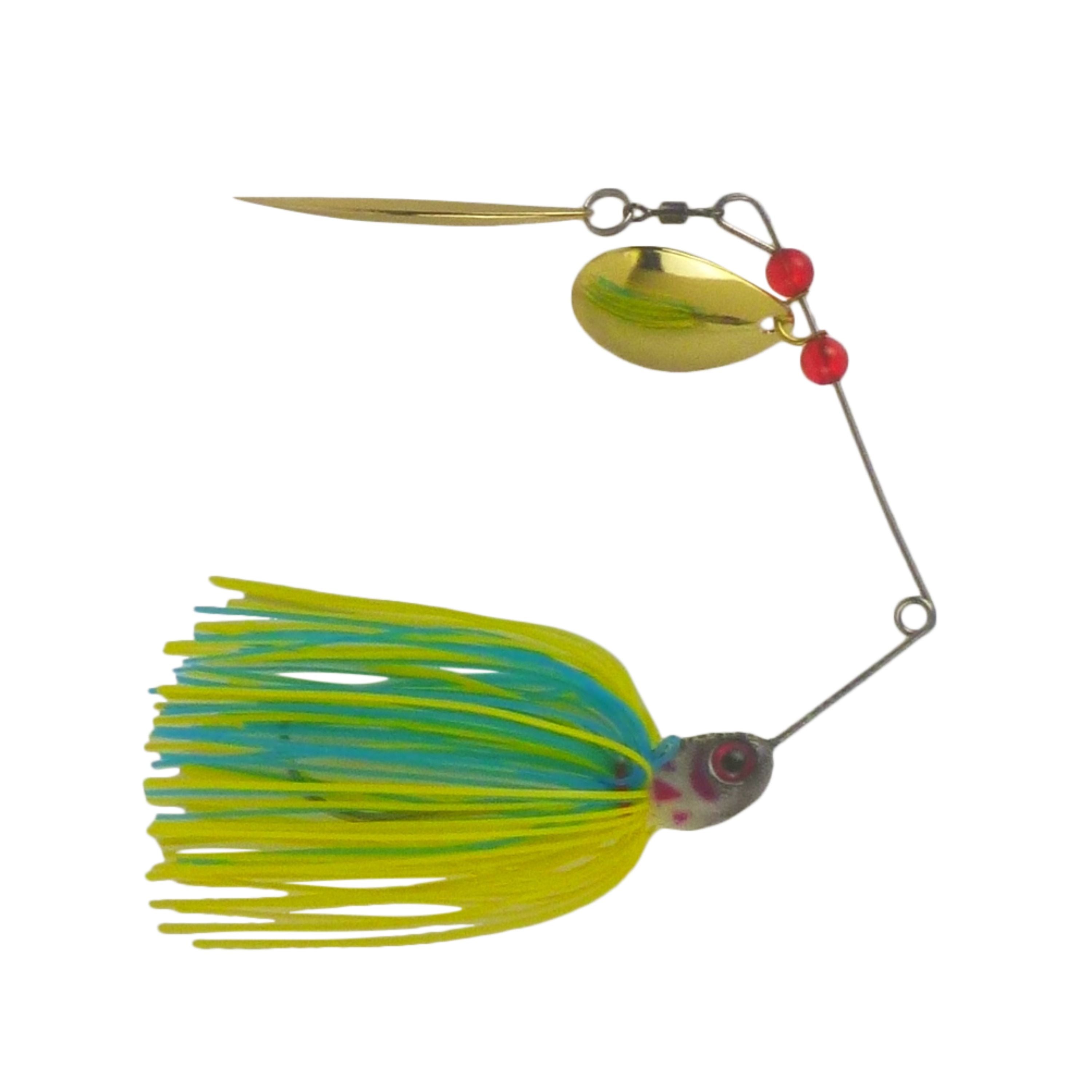V658-93MC002200042-202507311031-00 Dekoi 20gm LS22 Closed Eye Spinnerbait, Yellow Blue, Qty 2 - Image 1
