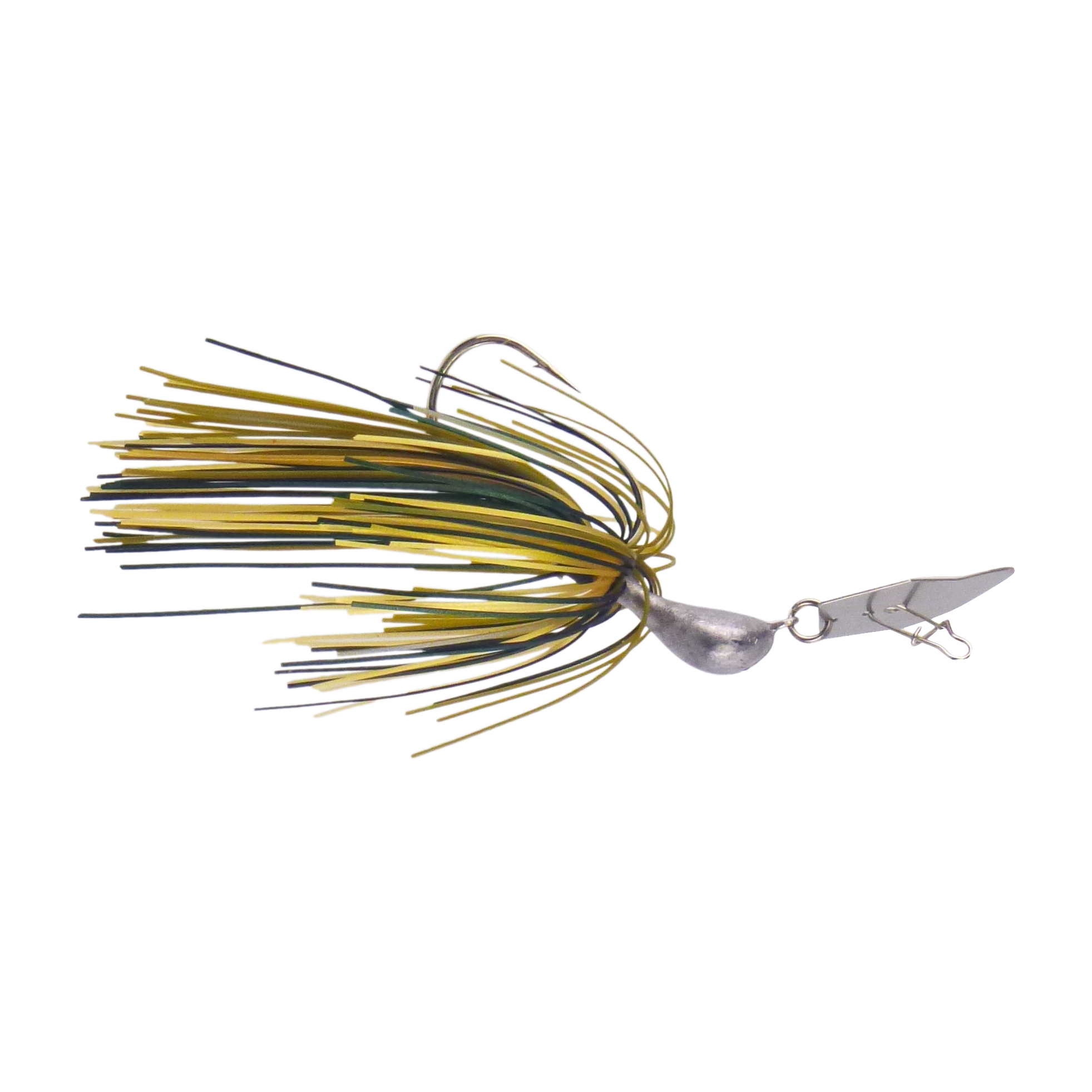 V658-93MC003072021-202507311215-00 Dekoi 14gm Bladed Swim Jig, Chatterbait, Camo Green, 2 pack - Image 1
