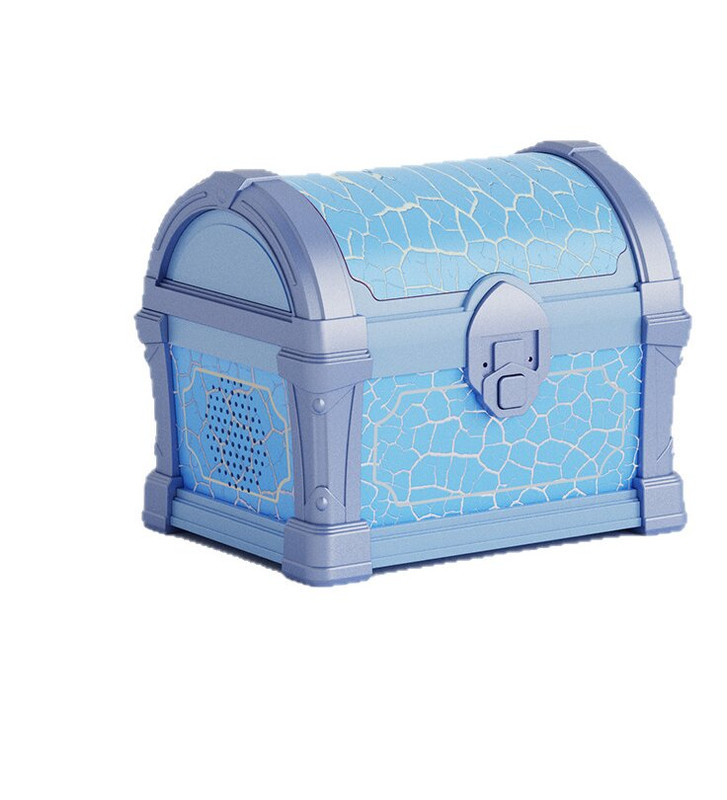 V888-ELOSUNG18358-202507151026-00 Treasure Chest Projection Lamp with Bluetooth Speaker and Mood Light, Blue - Image 1