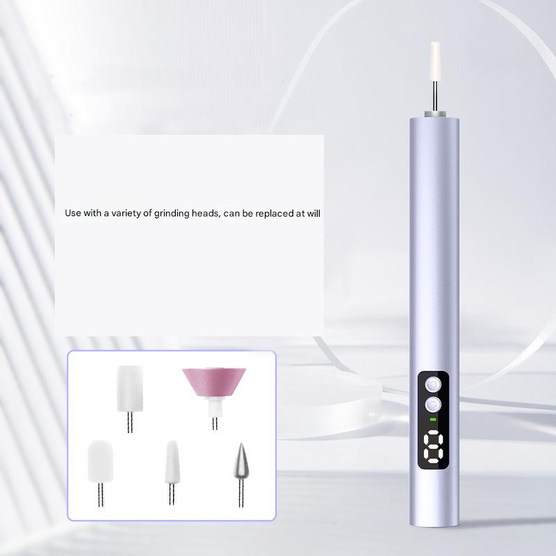 V888-ELOSUNG32924-202507151015-00 Purple Professional Electric Nail File Kit - Portable USB-C Rechargeable Manicure Drill with 6 Speeds & 5 Heads - Image 1
