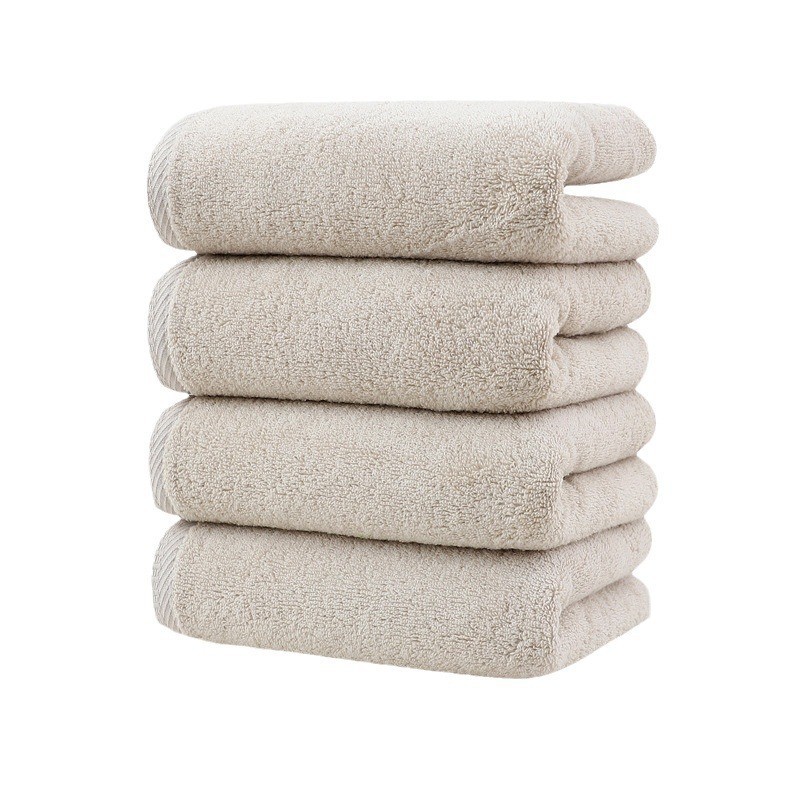V888-ELOSUNG32934-202507151031-00 Khaki Plush Cotton Hand Towel Set (4-Pack) - Ultra Soft, Absorbent & Quick-Drying Face Towels for Bathroom - Image 1