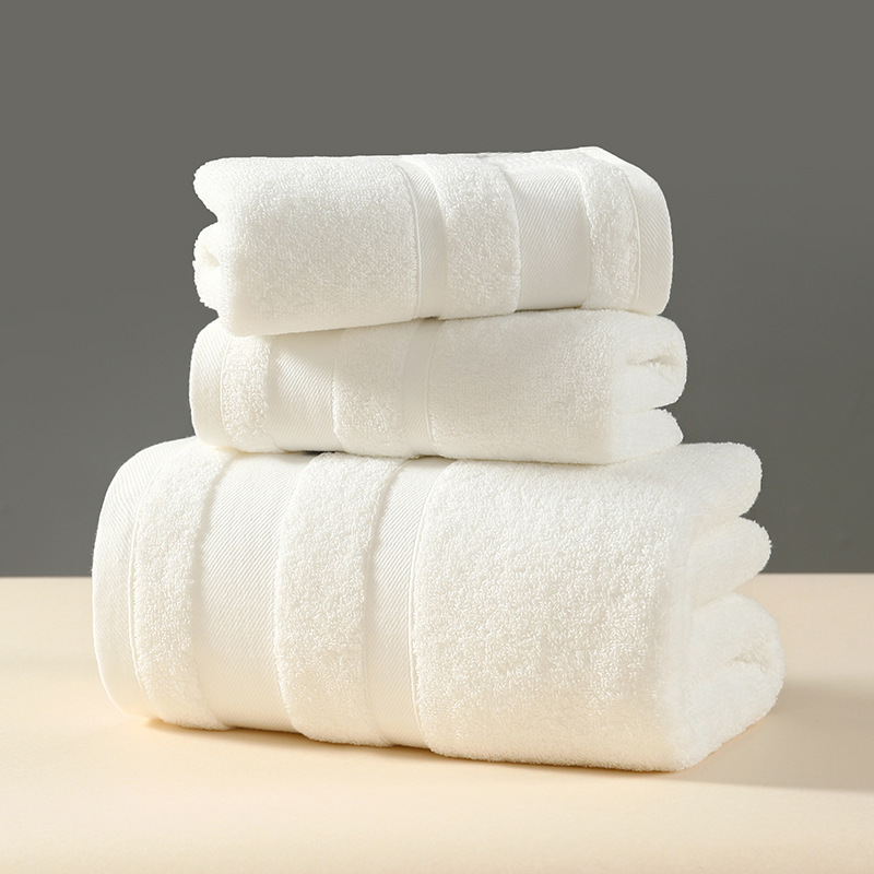 V888-ELOSUNG32956-202507151040-00 White Premium 3-Piece 100% Cotton Towel Set - Ultra Soft, Absorbent & Quick-Dry for Bathroom - Image 1