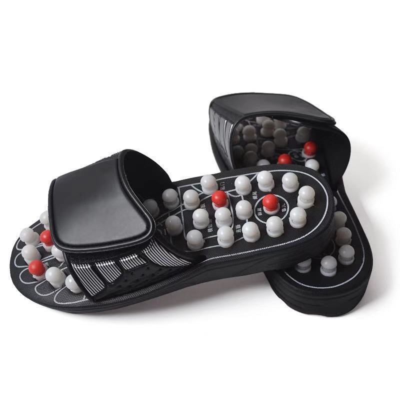 V888-ELOSUNG33803-202508280520-00 38-39 Therapeutic Reflexology Massage Slippers - Acupressure Foot Massager Sandals with Rotating Nodes for Pain Relief - Image 1