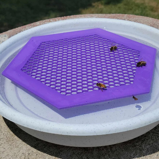 V888-ELOSUNG33934-202509221010-00 2PCS S 180x160x3mm Purple Floating Bee Saver Waterer - Safe Drinking Platform for Garden Ponds & Bird Baths - Image 1