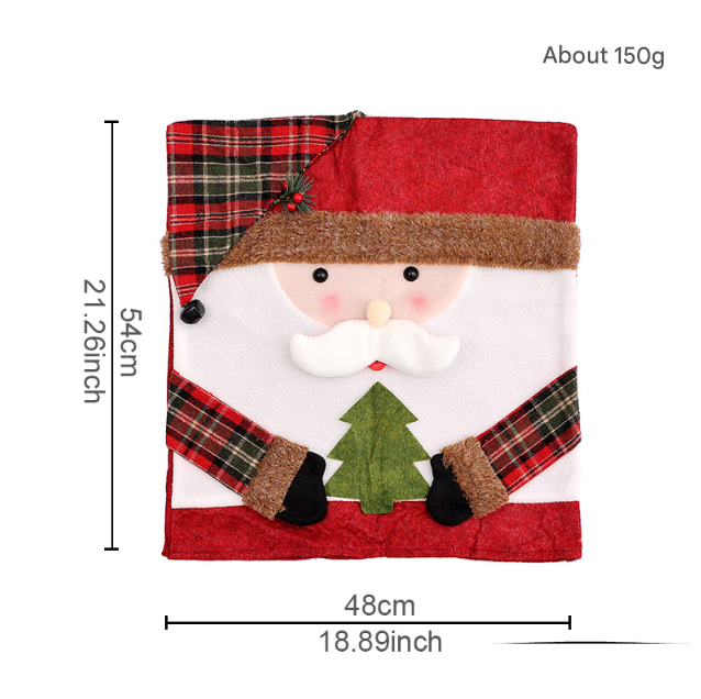 V888-ELOSUNG34368-202507071021-00 Festive Christmas Dining Chair Covers | Santa, Snowman & Reindeer Character Slipcovers - Image 1