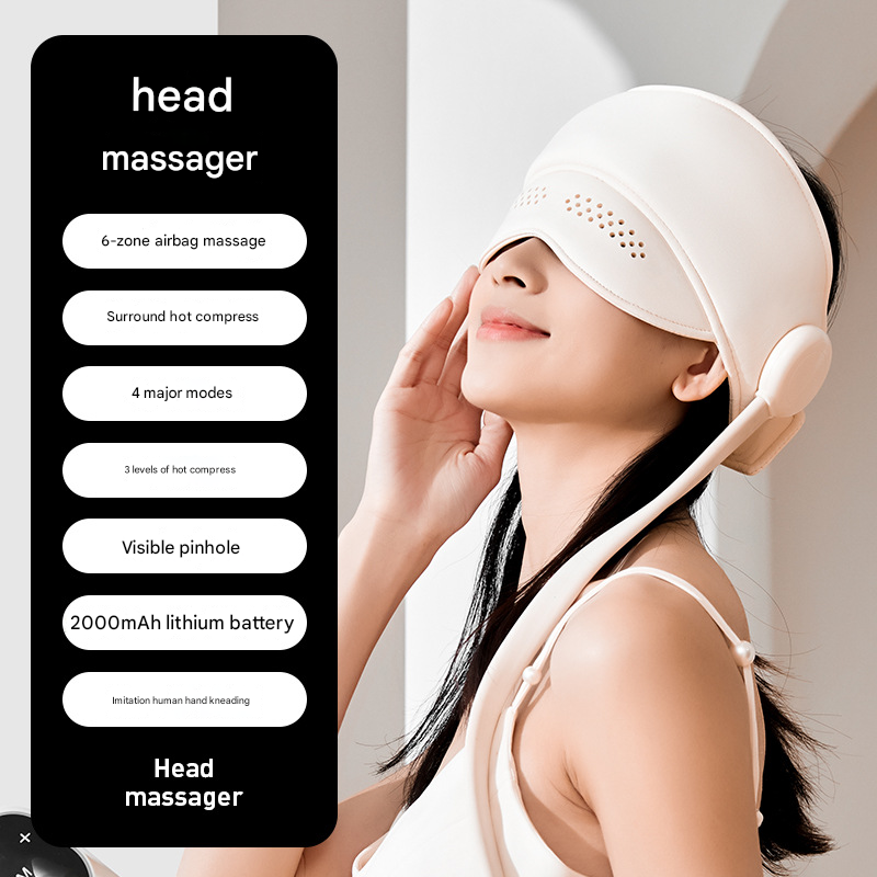 V888-ELOSUNG34458-202507160953-00 Capless Version Electric Head Massage Hat with Inflatable Airbags - 6-Zone Scalp Therapy for Relaxation and Sleep Aid - Image 1