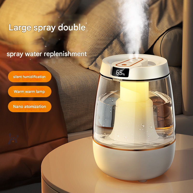 V888-ELOSUNG34471-202507180930-00 White 3.5L Smart Cool Mist Humidifier with Dual Nozzle & Digital Display - Ultra-Quiet Air Purifier for Bedroom and Office - Image 1