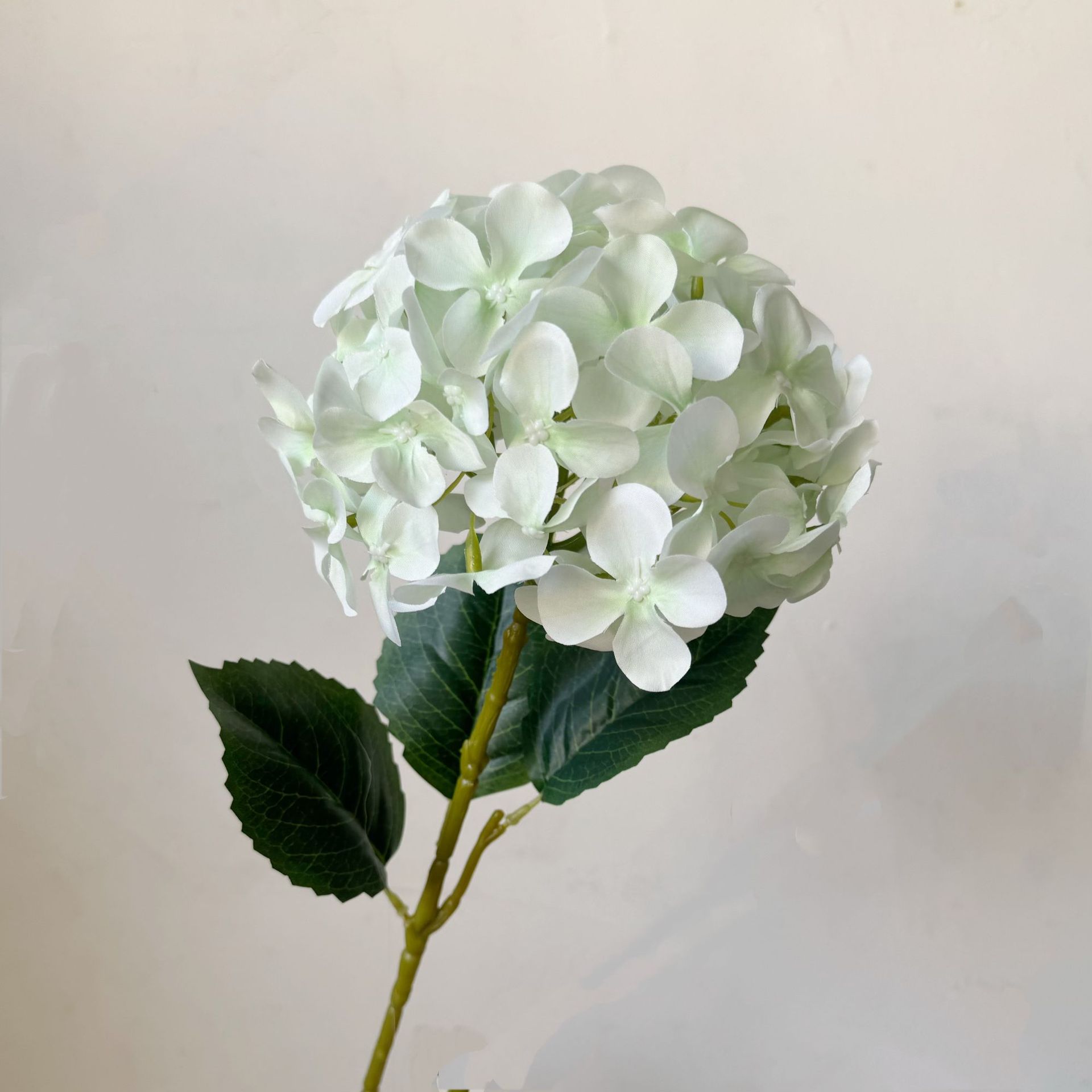 V888-ELOSUNG34579-202507301025-00 5-Piece Green Premium Lifelike Hydrangea Artificial Flowers- 60cm Long Stem Faux Floral Bouquet for Home, Wedding & Vase Decor - Image 1