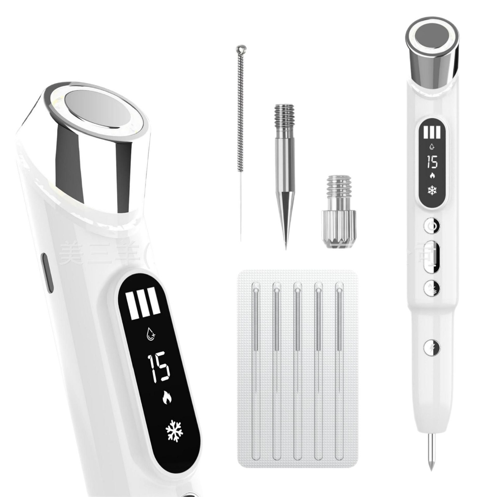 V888-ELOSUNG35629-202507081111-00 Advanced 3-in-1 Skin Care Device: 15-Level Spot Remover Pen with Hot & Cold Facial Therapy(White) - Image 1