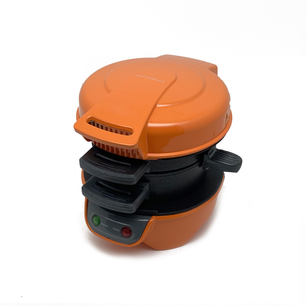 V888-ELOSUNG35661-202507111012-00 Quick & Easy Multi-Layer Sandwich & Burger Maker with Egg Cooker Plate(Orange) - Image 1