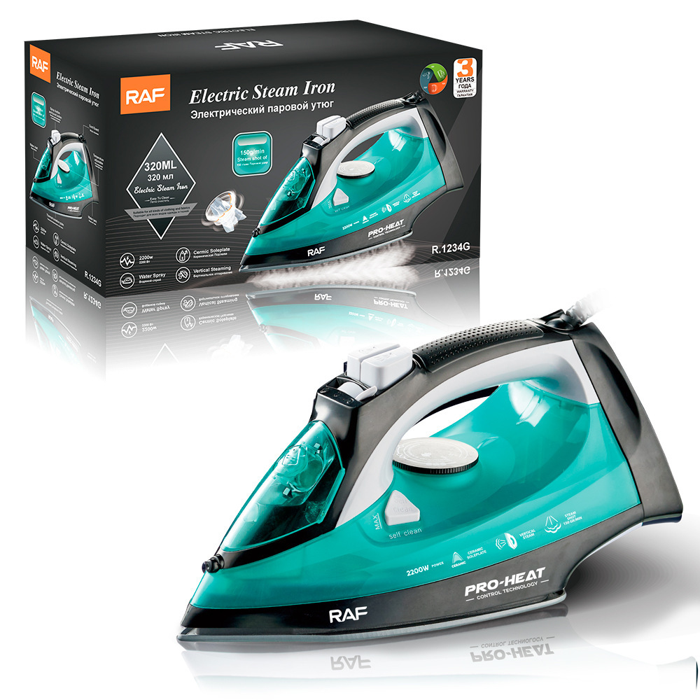 V888-ELOSUNG35665-202507151021-00 Powerful 2200W Electric Steam Iron with Ceramic Soleplate & Vertical Steam Function(green) - Image 1
