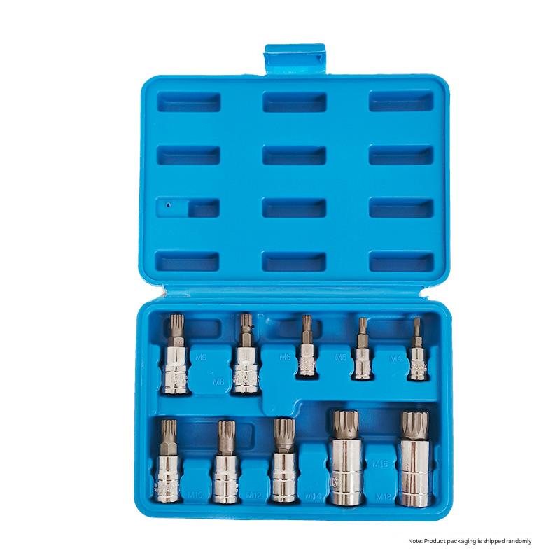 V888-ELOSUNG35749-202507221431-00 10-Piece M-Type Spline Bit Socket Set - Chrome Steel, Polished & Quenched for Durability with Storage Case(blue) - Image 1
