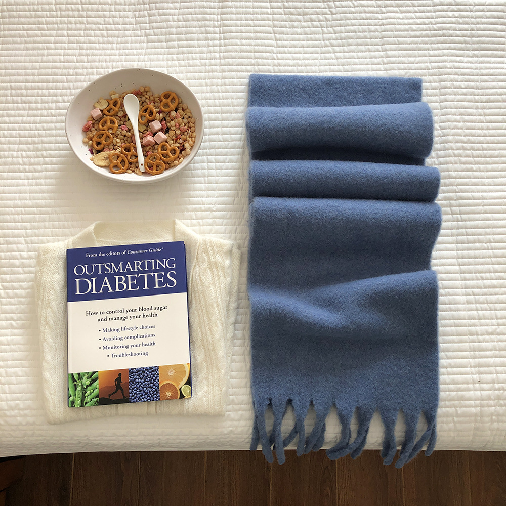 V888-ELOSUNG35876-202508131406-00 2pc Luxuriously Soft Winter Scarf with Tassel Fringe - Ultra Cozy & Warm Neck Wrap(Sky Blue) - Image 1