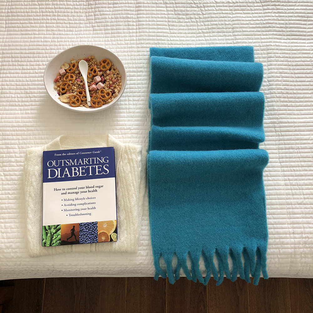 V888-ELOSUNG35877-202508131406-00 2pc Luxuriously Soft Winter Scarf with Tassel Fringe - Ultra Cozy & Warm Neck Wrap(Lake Blue) - Image 1