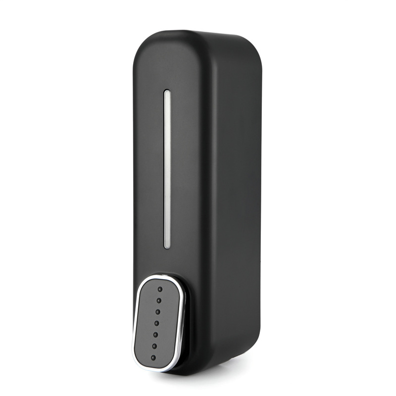 V888-ELOSUNG36195-202508111454-00 2 Pcs Black Modern Wall-Mounted Press Soap Dispenser - 300ml Refillable Pump for Bathroom & Kitchen - Image 1