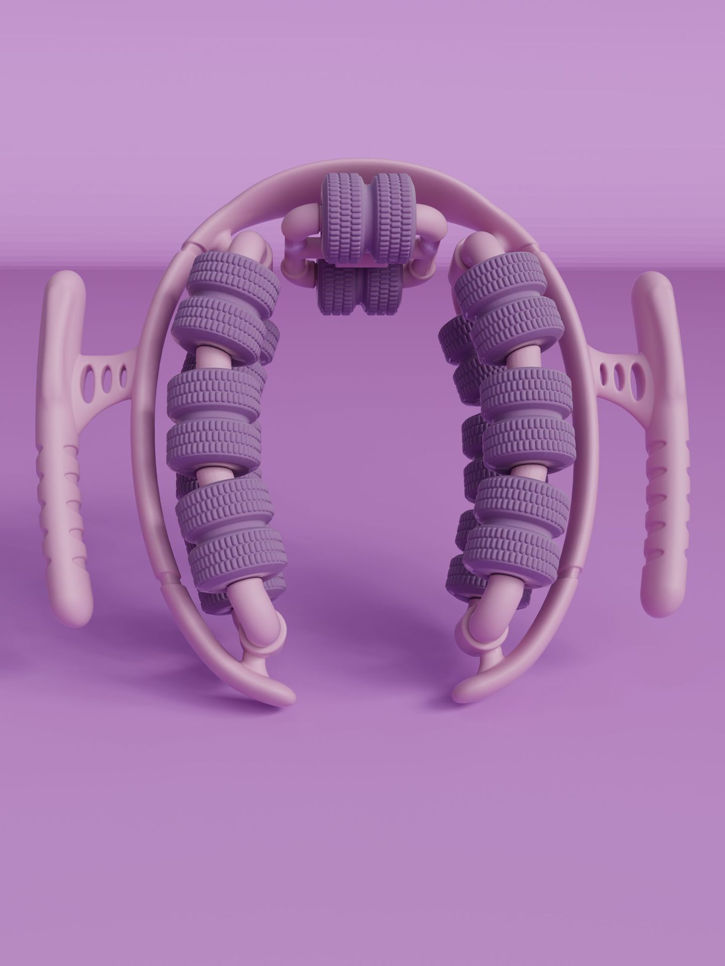 V888-ELOSUNG36277-202508141920-00 Purple 360° Wrap-Around Muscle Roller - 28-Wheel Massager for Legs, Arms & Calves - Image 1