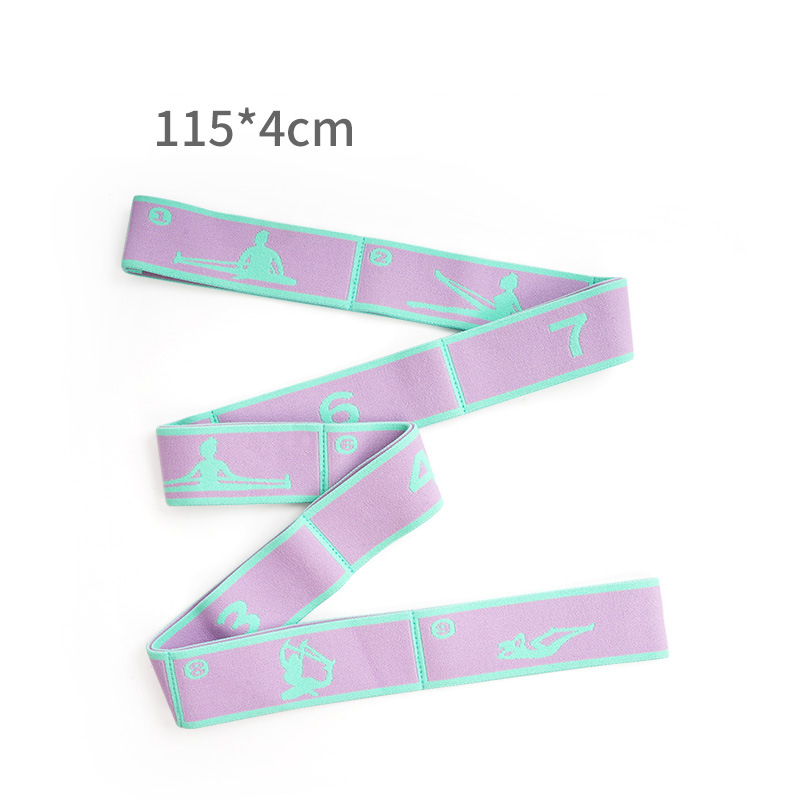 V888-ELOSUNG36395-202509041430-00 Pink and Blue 9-Loop Yoga Stretch Strap - Numbered Band for Flexibility and Physical Therapy - Image 1
