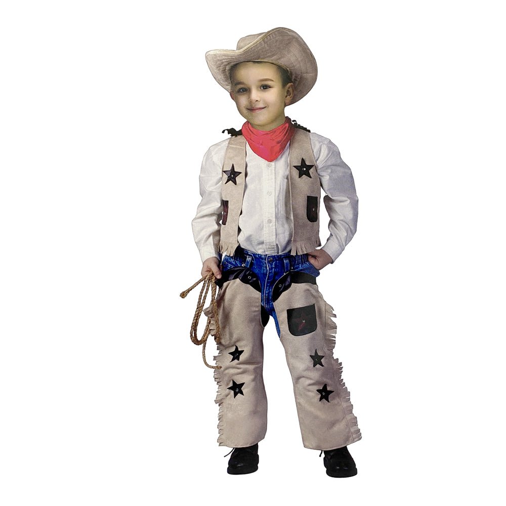 V922-AWD-B0711-COSCOWB-202508251146-00 Kids Cowboy Costume - Height 110-130cm - Image 1