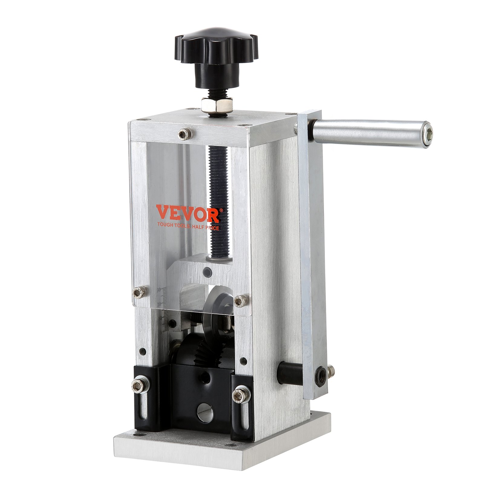 V952-BXJYSS11525MMZ4Z6V0-202508012012-00 VEVOR Manual Wire Stripping Machine, 0.06''-0.98'' Copper Stripper with Hand Crank or Drill Powered, Visible Stripping Depth Reference, Portable Aluminum Frame Wire Peeler for Scrap Copper Recycling - Image 1