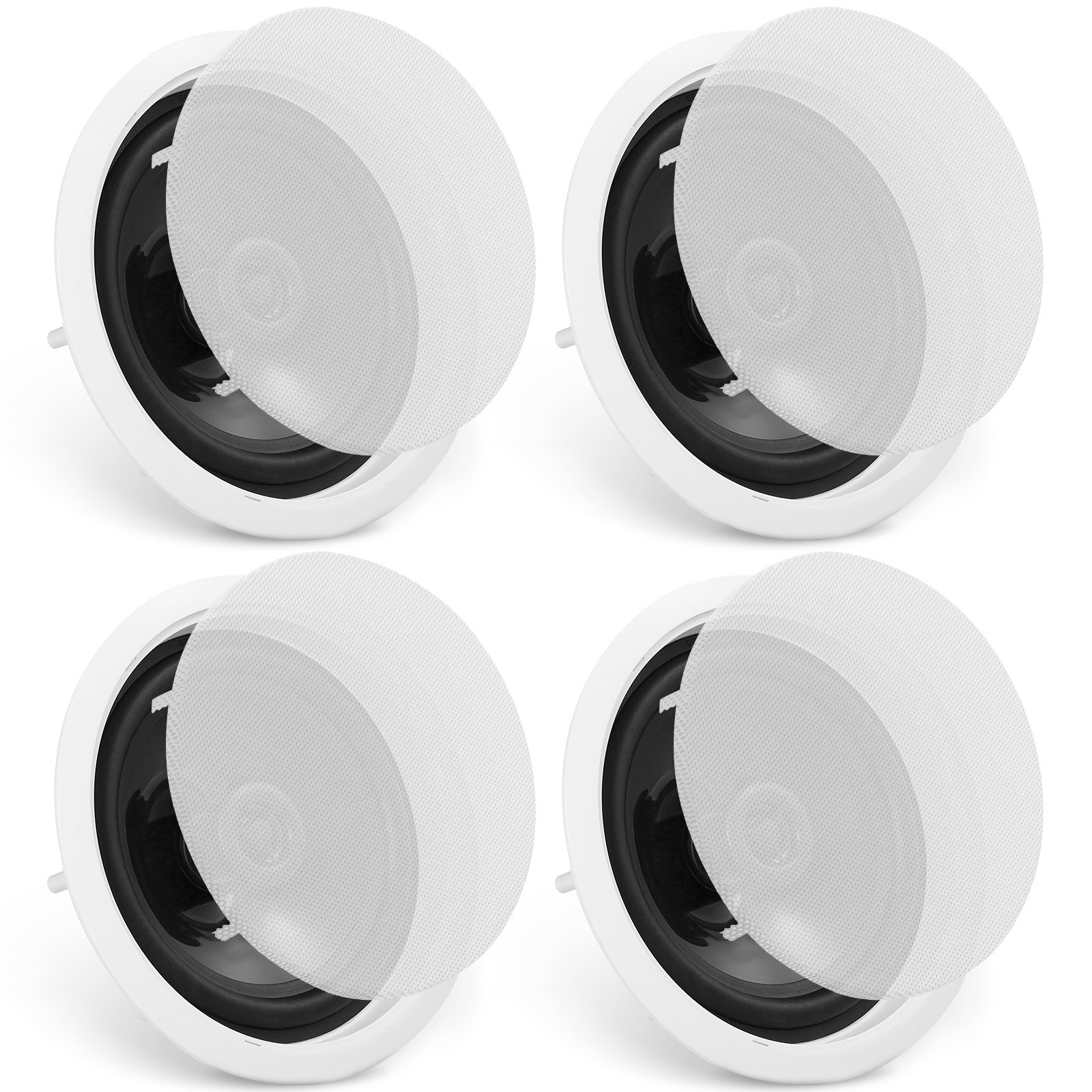 V952-DPXDYSQ65YCSYB22LV3-202507141832-00 VEVOR 4 PCs 165.1 mm Bluetooth in Ceiling Speakers, 150W, Flush Mount Ceiling & in-Wall Speaker System with Impedance 89dB Sensitivity, for Home Kitchen Living Room Bedroom or Covered Porches - Image 1