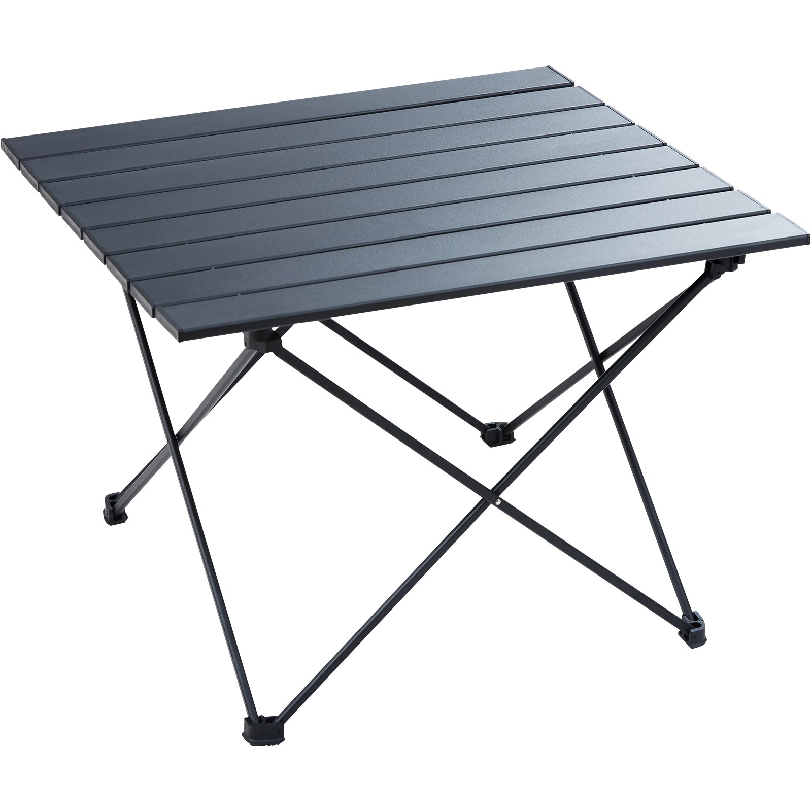 V952-HWZDBZLB66LBSYSOBV0-202507141340-00 VEVOR Folding Camping Table, Outdoor Portable Side Tables, Lightweight Fold Up Table, Aluminum Alloy Ultra Compact Work Table with Carry Bag, For Cooking, Beach, Picnic, Travel, 22.2x15.9 inch, Black - Image 1