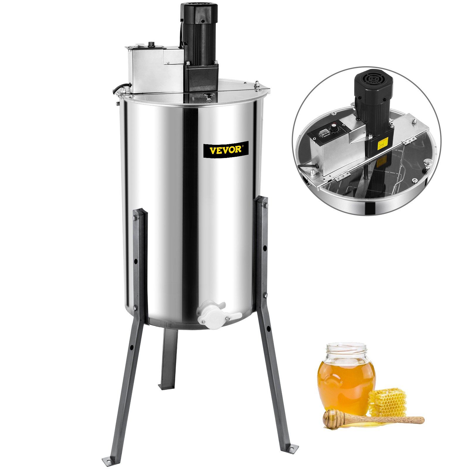 V952-LXXDDYMJ000000001V3-202507141415-00 Vevor Brand New Large Two 2 Frame Stainless Steel Electric Honey Extractor - Image 1