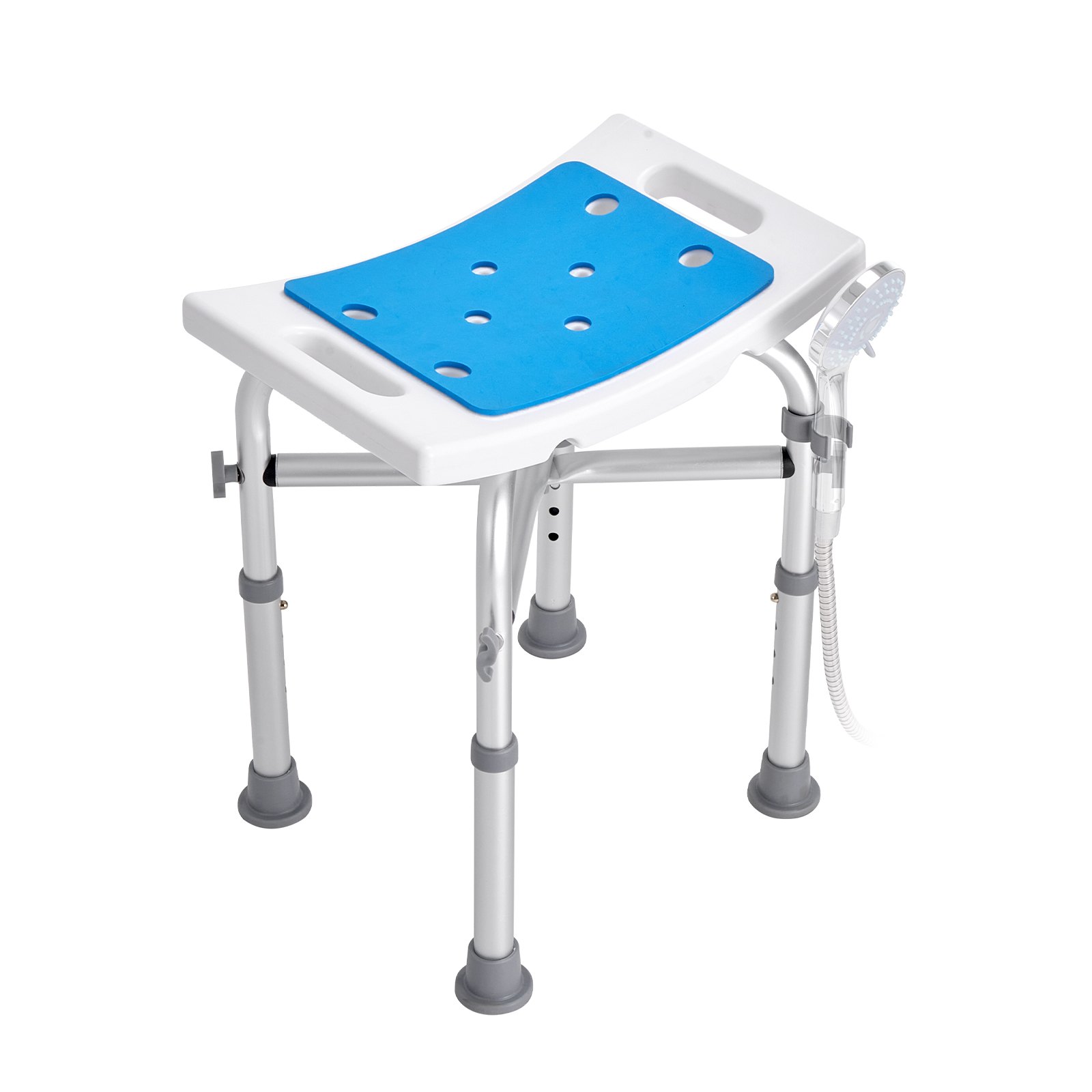 V952-LYDFXLHJPEWFYGW6TV0-202508020015-00 VEVOR Shower Chair, Adjustable Height Shower Stool with Crossbar Support, Shower Seat for Inside Shower or Tub, Non-Slip Bench Bathtub Stool Seat for Elderly Disabled Handicap, 226.8 kg Capacity - Image 1
