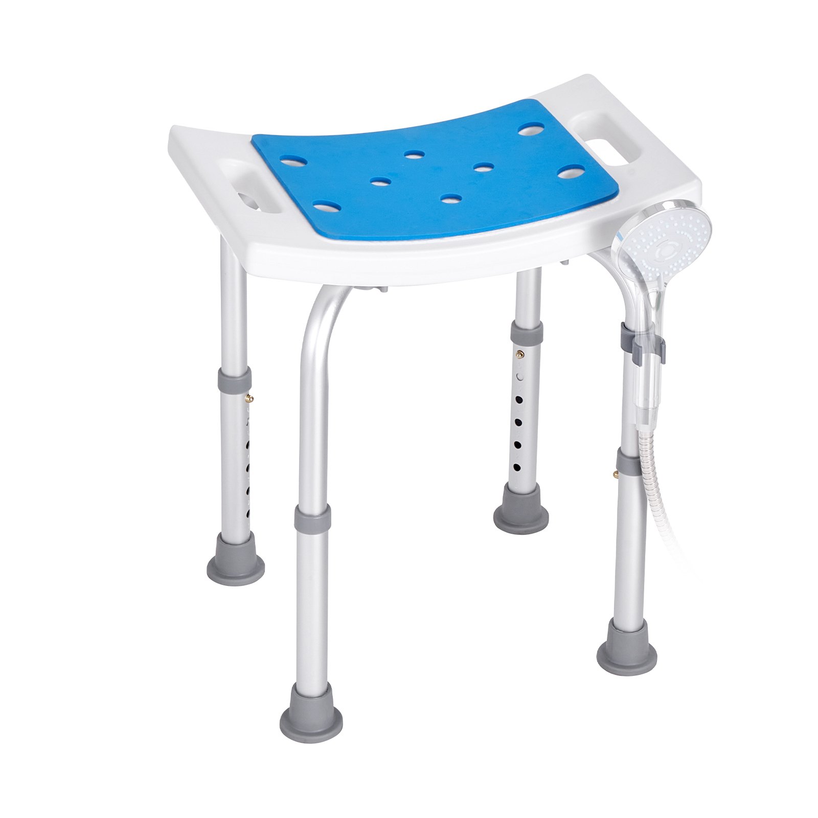V952-LYDFXSLHJPESDZCC9V0-202508012310-00 VEVOR Shower Chair, Adjustable Height Shower Stool, Shower Seat for Inside Shower or Tub, Non-Slip Bench Bathtub Stool Seat for Elderly Disabled Handicap, 158.8 kg Capacity - Image 1