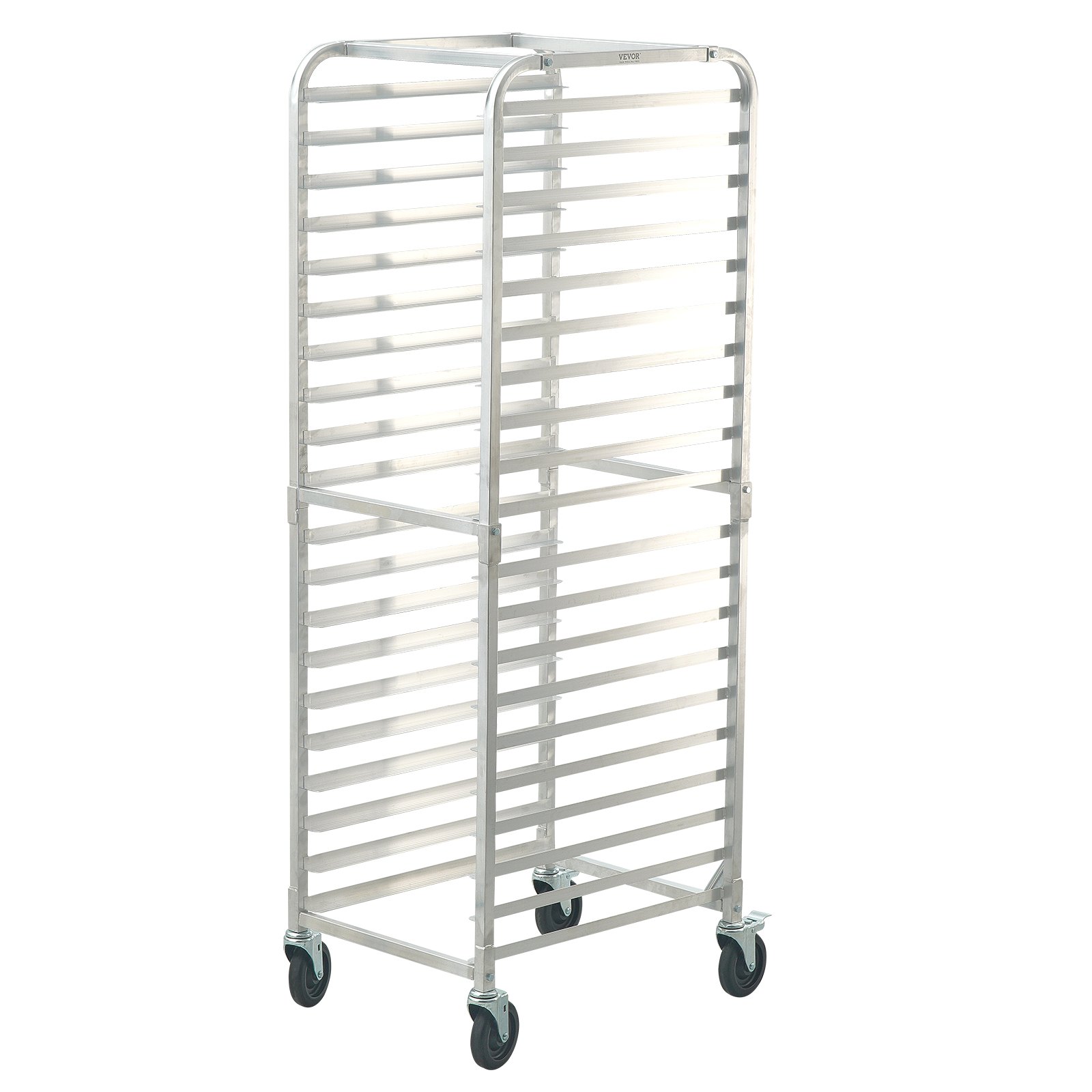 V952-MBPJLZCCHC205PLL3V0-202508011315-00 VEVOR Bun Pan Rack, 20-Tier Commercial Bakery Racks with Brake Wheels, Aluminum Racking Trolley Storage for Half & Full Sheet, Speed Rack For Kitchen Home, Bread Baking Equipment, 660x517x1767 mm - Image 1