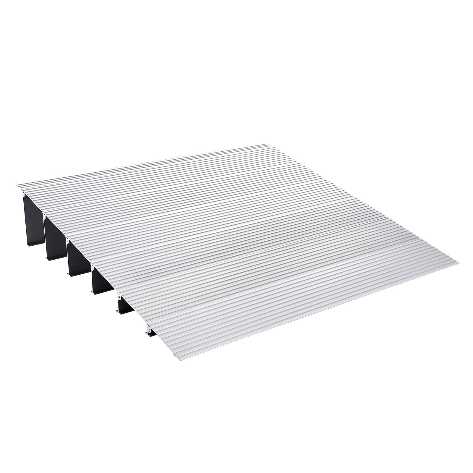 V952-PJSMJLPD6YC7BSNPTV0-202508011630-00 VEVOR Door Threshold Ramp, 6" Rise, 800 lbs Load Capacity, Door Ramp for Wheelchairs, Aluminum Threshold Ramp for Doorways, Adjustable Modular Threshold Ramp for Wheelchairs, Scooters, Power Chairs - Image 1