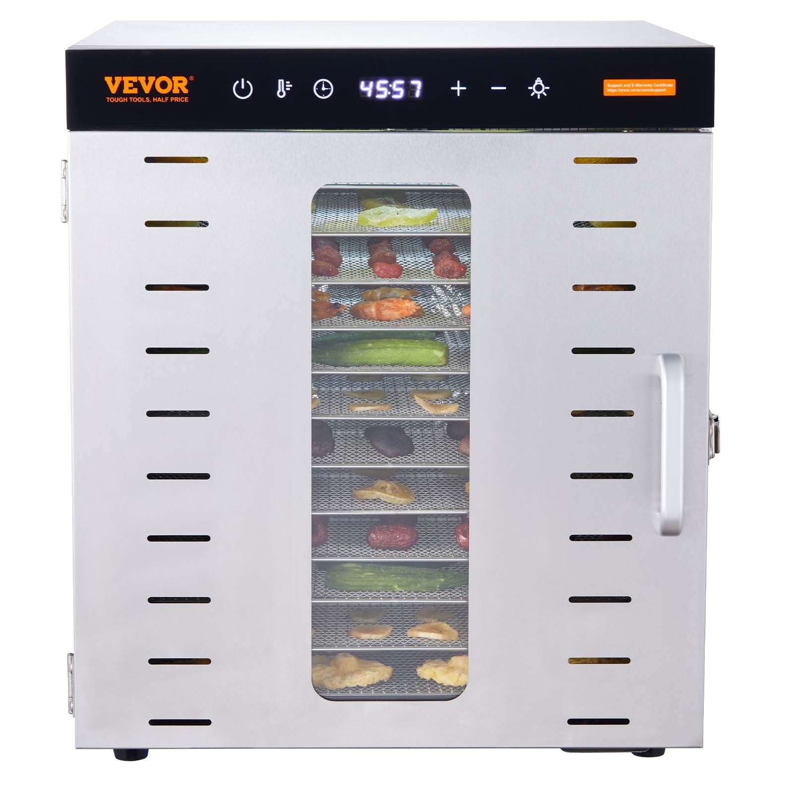 V952-SP1005481000WM6IMV3-202507141246-00 VEVOR 10 Trays Food Dehydrator Machine Stainless Steel 1000W Jerky Fruit Drying - Image 1