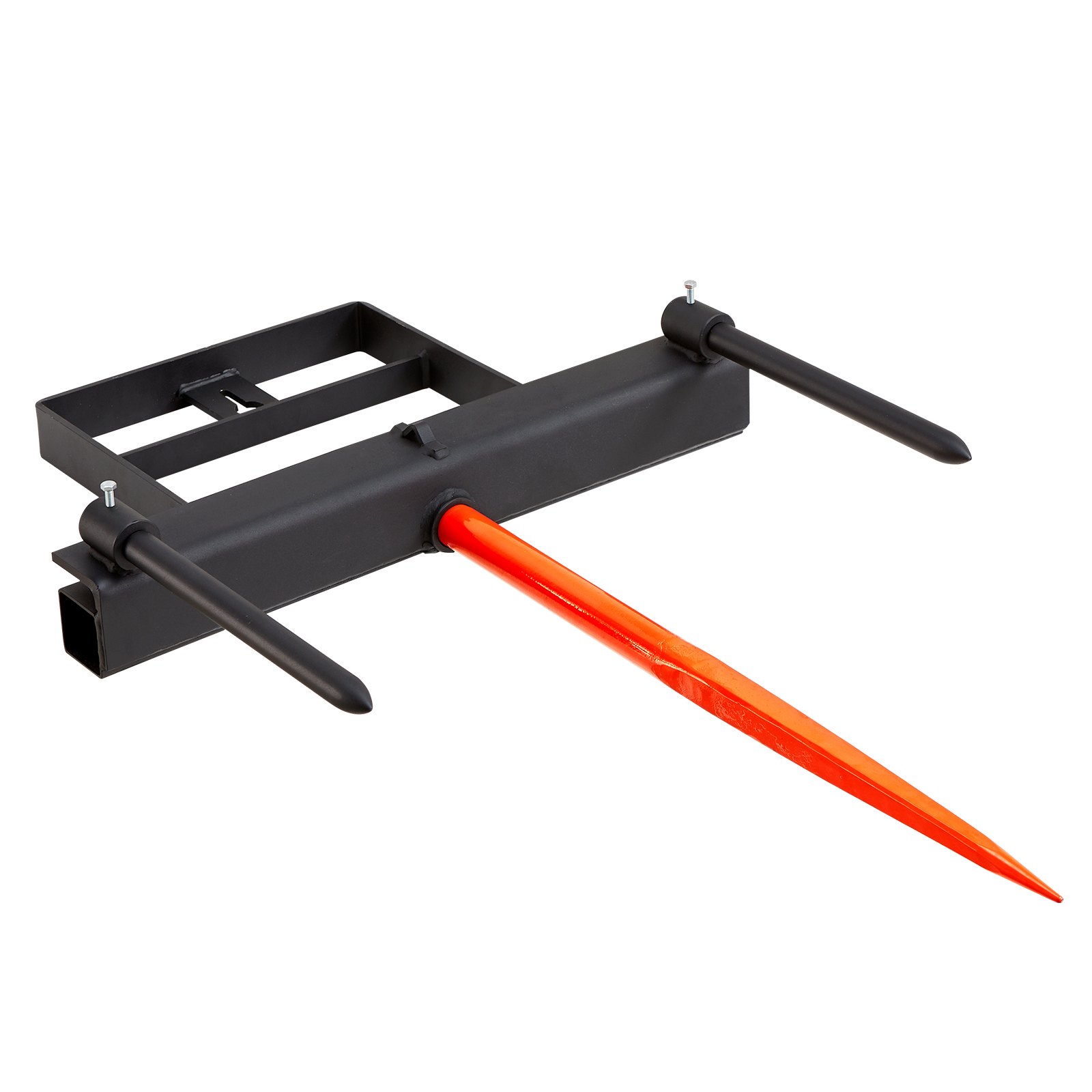 V952-TZSPS12ZHZ3981A68V0-202507141721-00 VEVOR 39" Hay Spear, Bale Spears 726kg Loading Capacity, Skid Steer Loader Tractor Bucket Attachment with 2pcs 17.5" Stabilizer Spears and 60" Chain, Quick Attach Spike Forks - Image 1