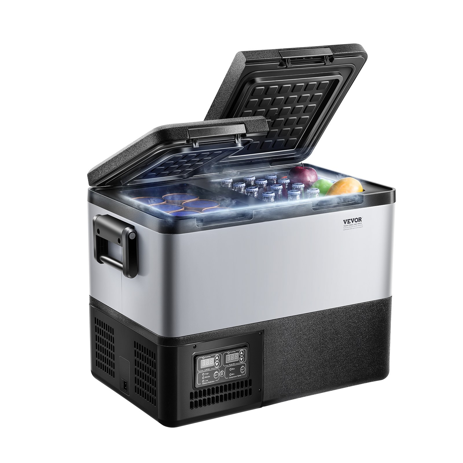 V952-WLCZBXX35LSMYO6MUV3-202507141227-00 VEVOR Portable Car Refrigerator Freezer Compressor 35L Dual Zone for Car Home - Image 1