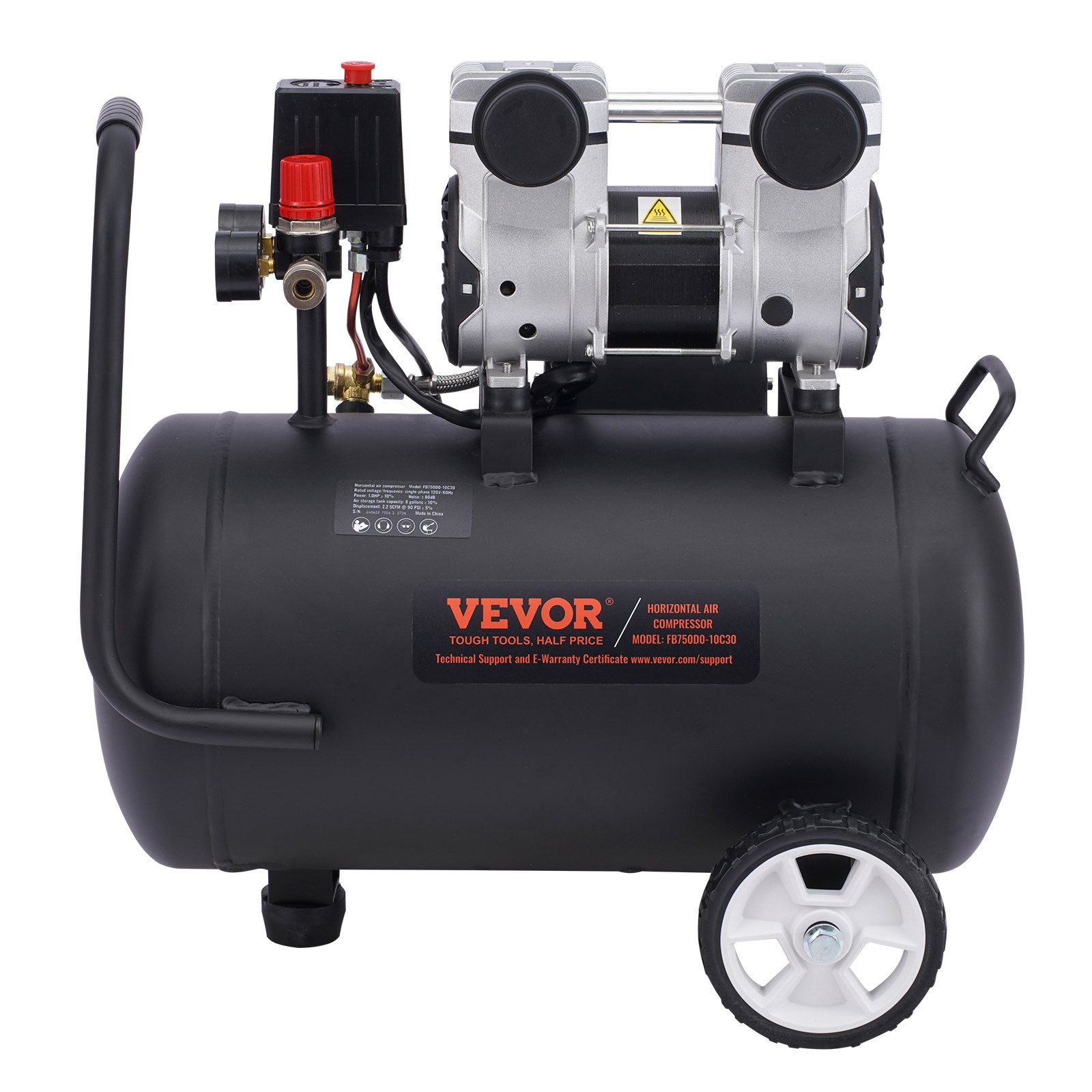 V952-WYWSKYJ30L75E7TAMV3-202507141440-00 VEVOR Air Compressor Compact Portable Oil Free Compressor 30L 90 PSI - Image 1