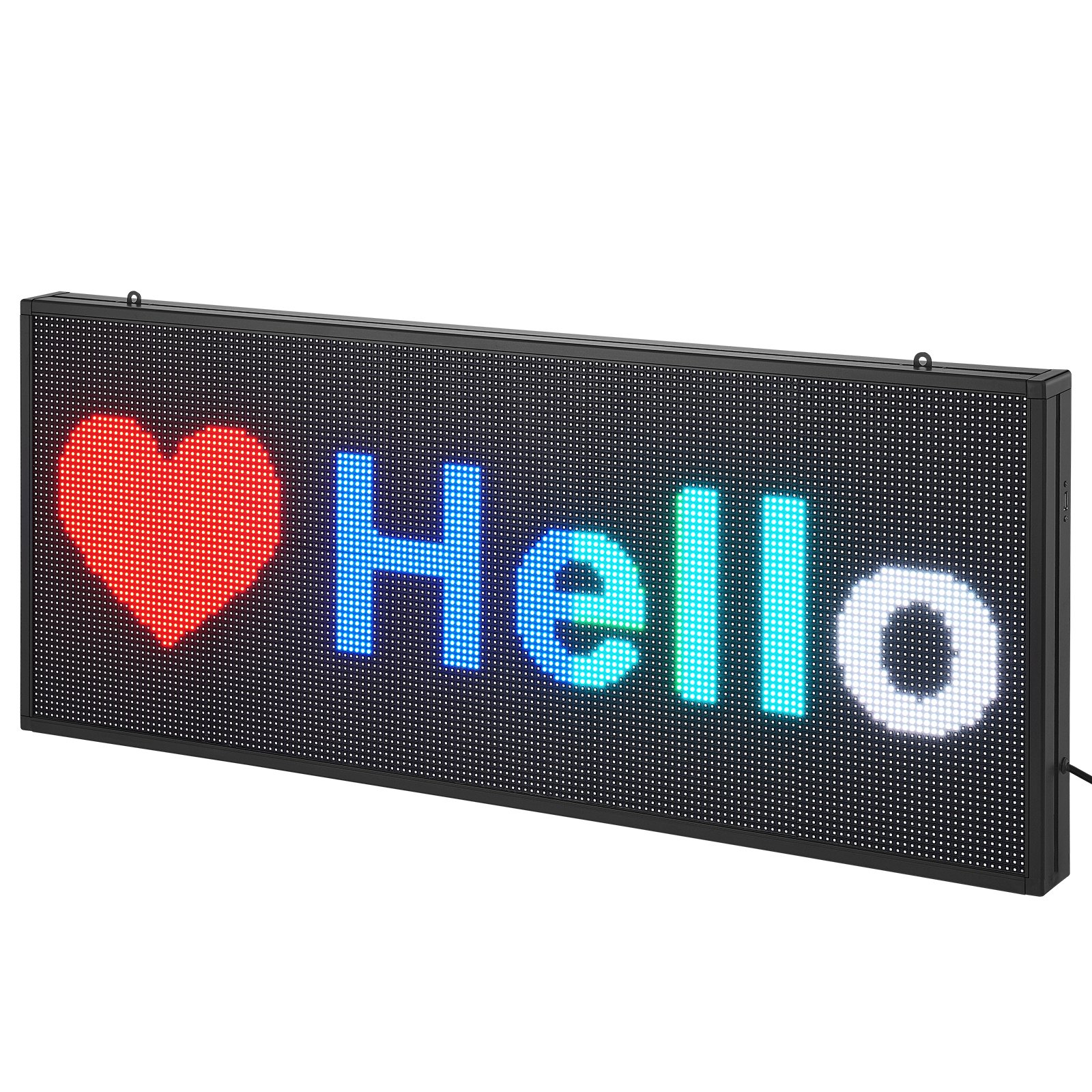 V952-XGSGDBZP40X1OLUIUV3-202507141227-00 VEVOR Programmable LED Sign, P6 Full Color LED Scrolling Panel, DIY Custom Text Animation Pattern Display Board, WIFI USB Control Message Shop Sign for Store Business Party Bar Advertising, 99x41cm - Image 1